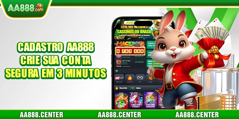 Cadastro AA888 - Crie Sua Conta Segura em 3 Minutos